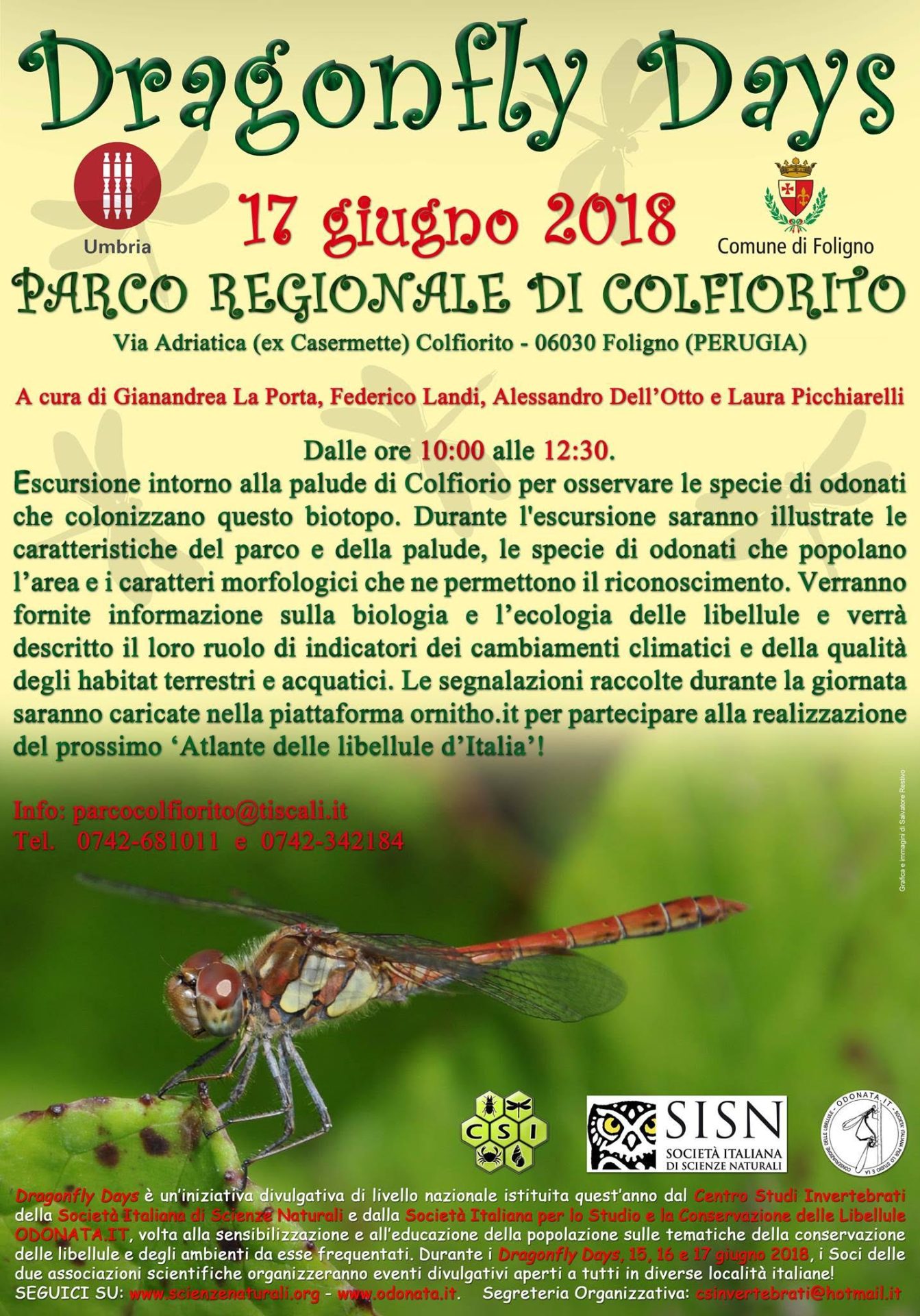 Dragonfly Days, 17 giugno 2018 a Colfiorito