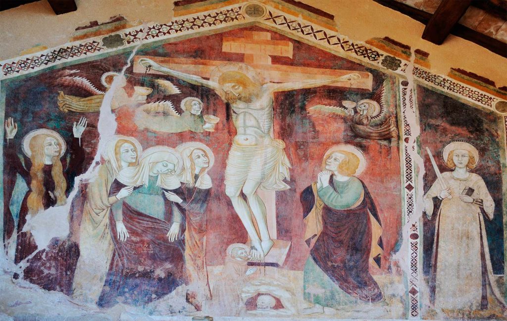 Trevi, resti della chiesa di Santa Caterina (affresco)