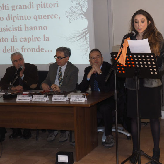 Presentazione di ‘Patriarchi verdi. Itinerari in Valle Umbra’ – palazzo Mauri, Spoleto, 12 marzo 2016. L'attrice di teatro Diletta Masetti