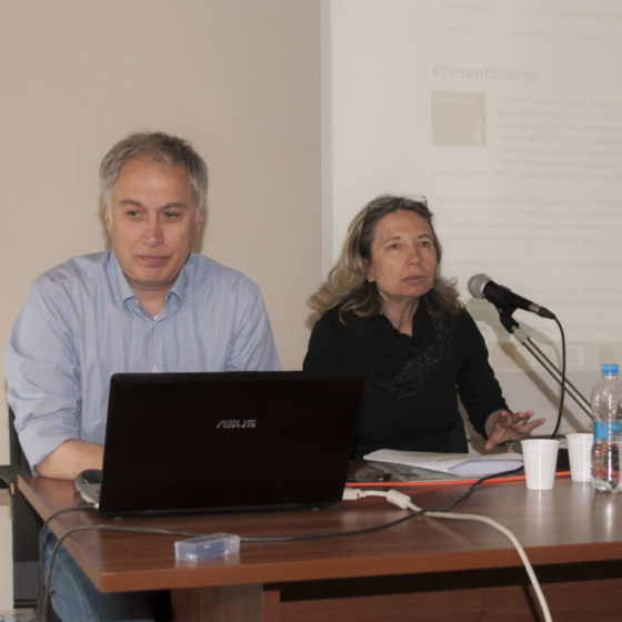 18 aprile 2015. Spoleto, palazzo Mauri. Presentazione 'Itinerari nella storia'. Relazionano Danilo Rapastella e Tiziana Ravagli