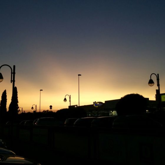 Un tramonto molto particolare in Valle Umbra